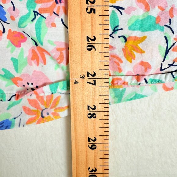 St. Johns Bay Colorful Floral Button Up Shirt Plus 2X 100% Cotton Long Sleeves - Picture 5 of 7